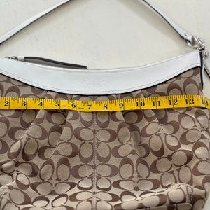 Coach Shoulder Purse White and Brown